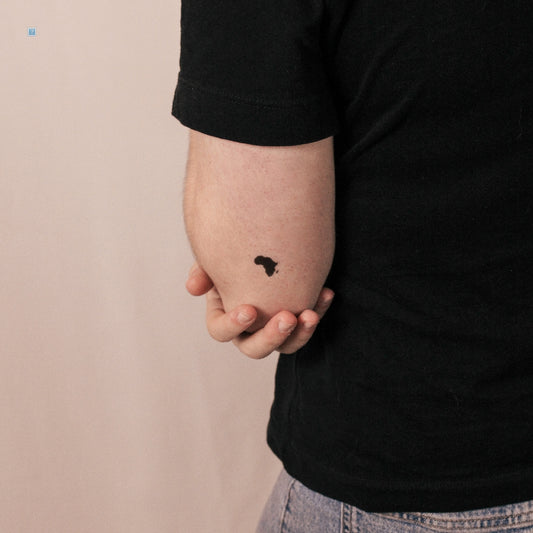 Tatuaje semipermanente de mapa de África (juego de 2)