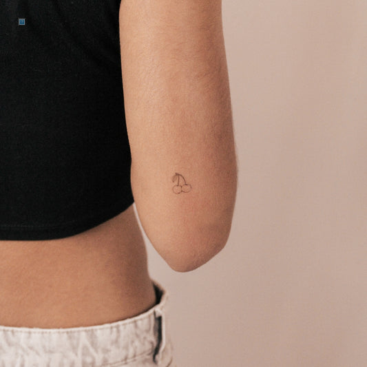 Cherry Couple Semi-Permanent Tattoo - Set of 2