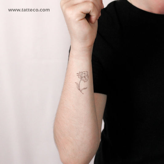 Flower Temporary Tattoo By M3.Ink - Set of 3