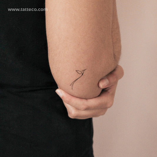 Minimalist Long Tailed Hummingbird Semi-Permanent Tattoo - Set of 2