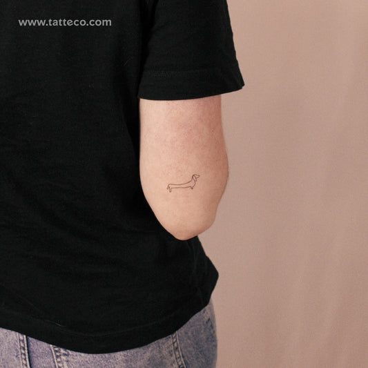 Dachshund Semi-Permanent Tattoo - Set of 2