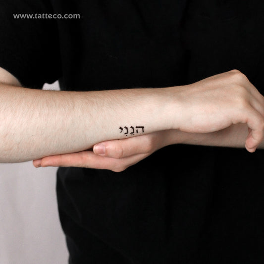 Hineni Temporary Tattoo - Set of 3