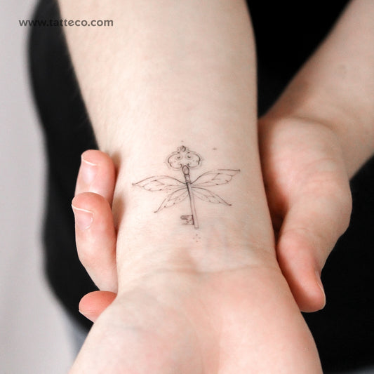Flying Key Temporary Tattoo By Stefano Mazza - Set of 3