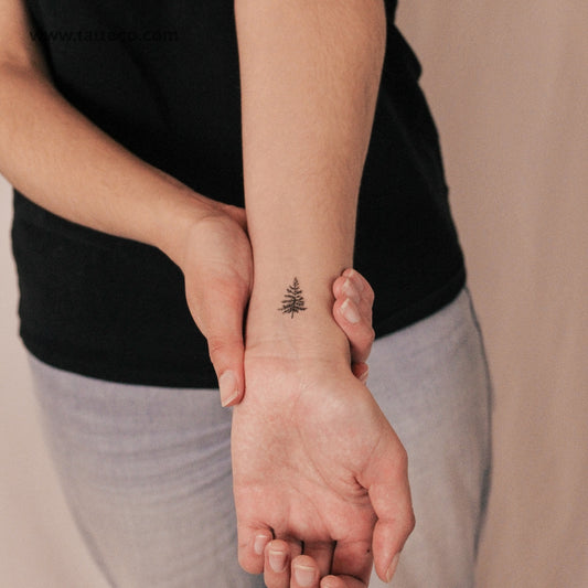 Tatuaje temporal de pino pequeño (2 semanas) - Juego de 2