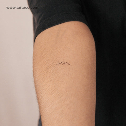 Tatuaje semipermanente de una pequeña cordillera (juego de 2)