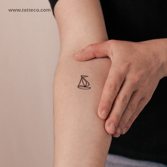 Sailboat Semi-Permanent Tattoo - Set of 2