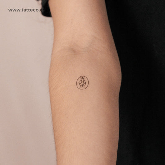 Tatuaje semipermanente de la Virgen María - Juego de 2