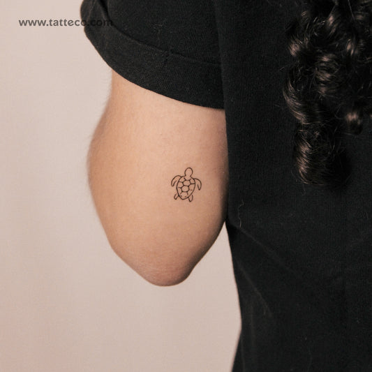 Tatuaje semipermanente de tortuga pequeña - Juego de 2