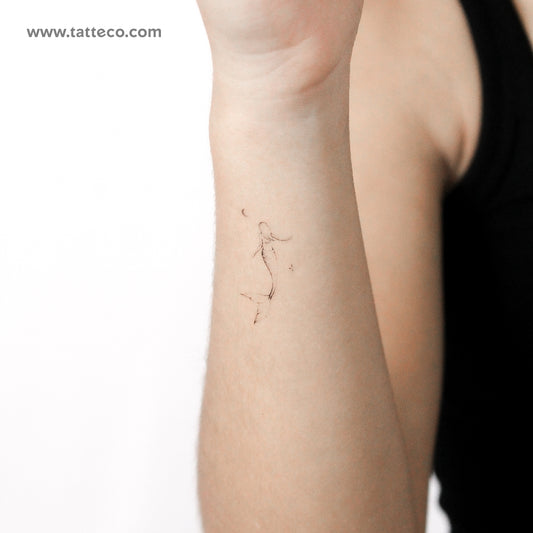 Crescent Mermaid By Stefano Mazza Temporary Tattoo - Set of 3