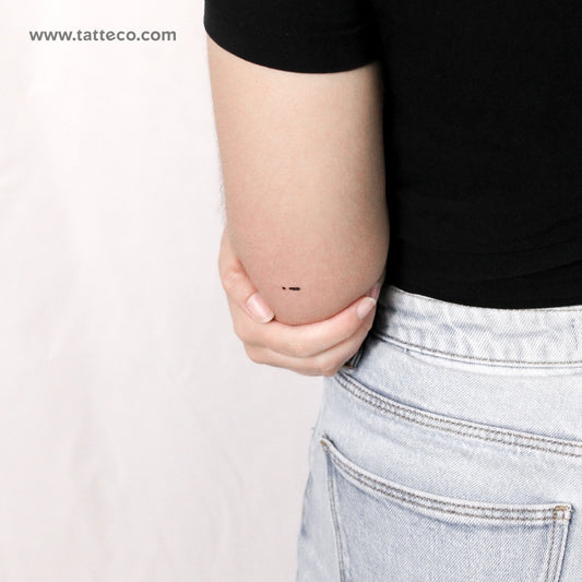Morse Code A Temporary Tattoo - Set of 3