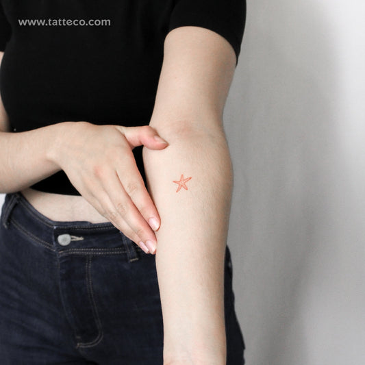 Red Sea Star Temporary Tattoo - Set of 3