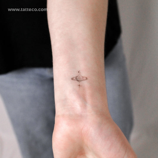 Saturn By Stefano Mazza Temporary Tattoo - Set of 3