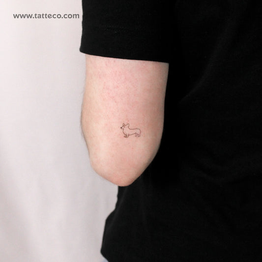 Pembroke Welsh Corgi Temporary Tattoo - Set of 3