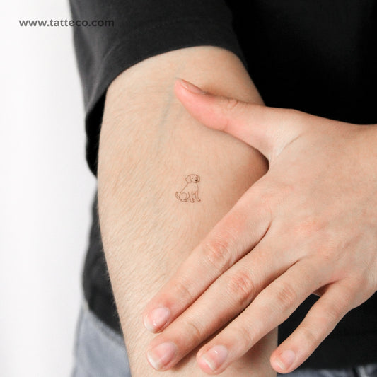 Little Beagle Temporary Tattoo - Set of 3