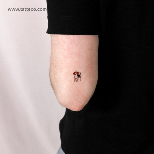 Tiny Beagle Temporary Tattoo - Set of 3