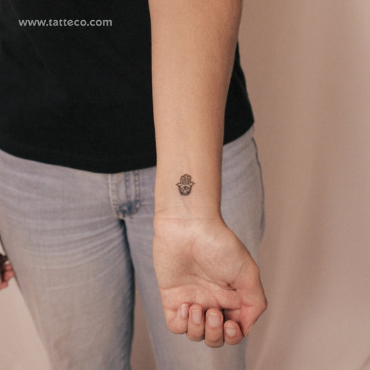 Tatuaje semipermanente de Hamsa pequeño - Juego de 2