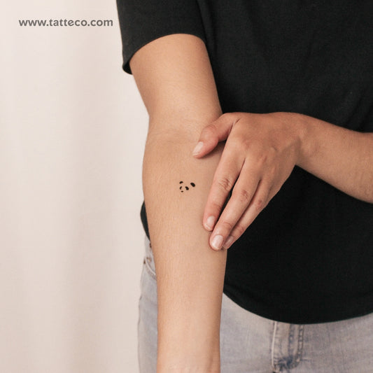 Panda Bear Face Semi-Permanent Tattoo - Set of 2