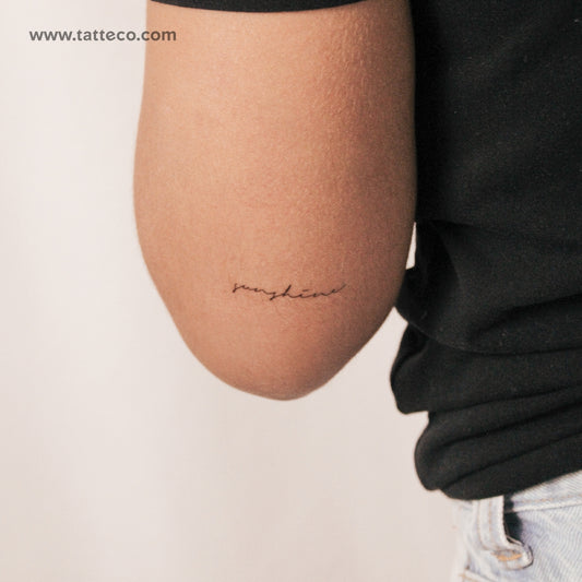 Tatuaje semipermanente Sunshine con fuente manuscrita (juego de 2)