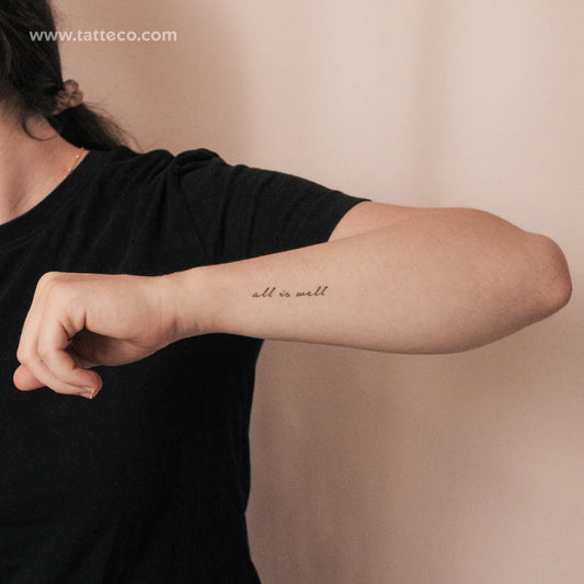 All Is Well Semi-Permanent Tattoo - Set of 2