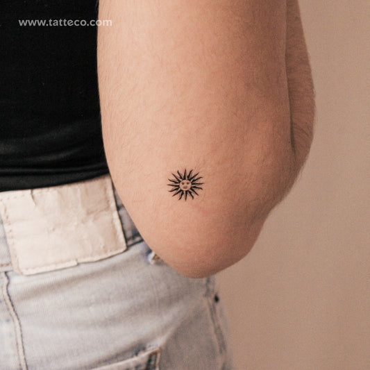 Sol De Mayo Uruguay Semi-Permanent Tattoo - Set of 2
