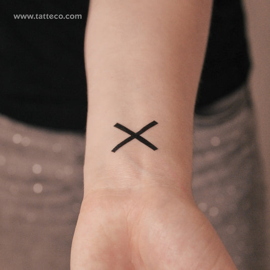 St Andrew's Cross Semi-Permanent Tattoo - Set of 2
