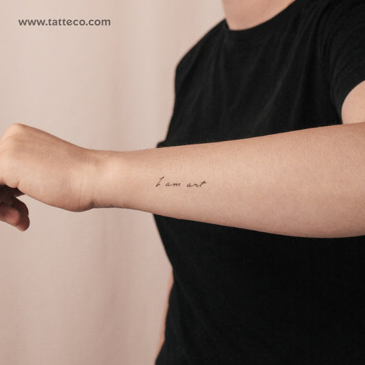 I Am Art Semi-Permanent Tattoo - Set of 2