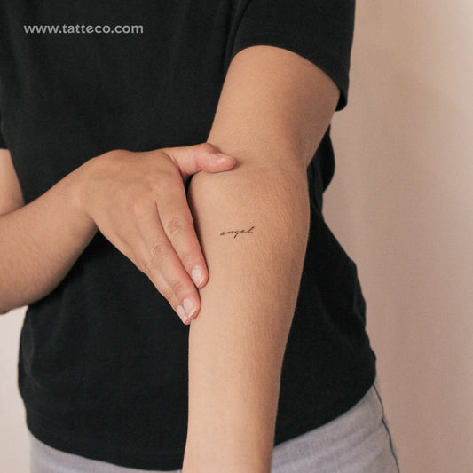 Tatuaje semipermanente de ángel - Juego de 2