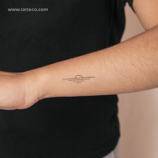 Minimalist Sunset Semi-Permanent Tattoo - Set of 2