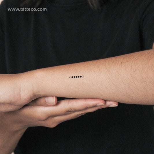 Tiny Moon Phases Semi-Permanent Tattoo - Set of 2