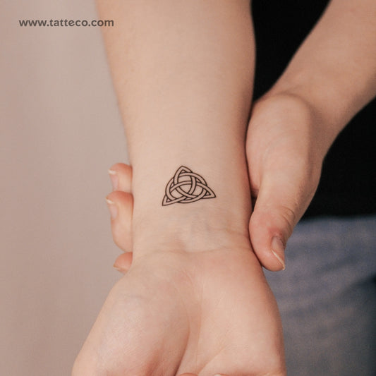 Small Interlaced Trinity Knot Semi-Permanent Tattoo - Set of 2
