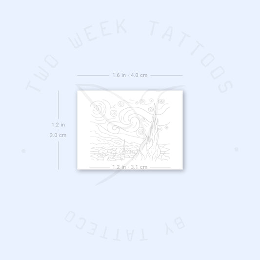 Starry Night Semi-Permanent Tattoo - Set of 2