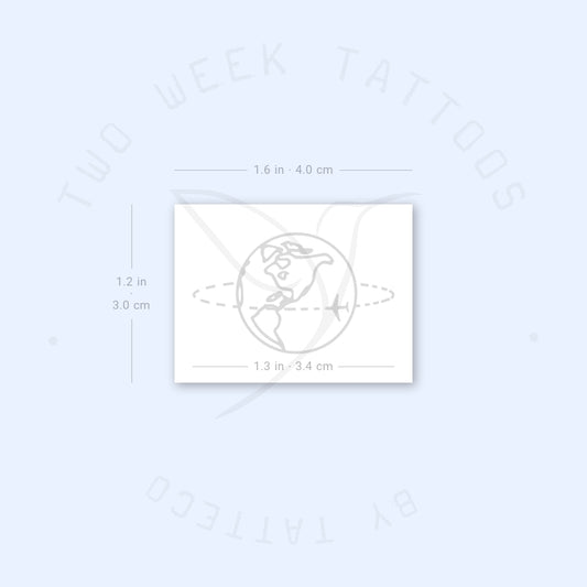 Flying Around America Semi-Permanent Tattoo - Set of 2