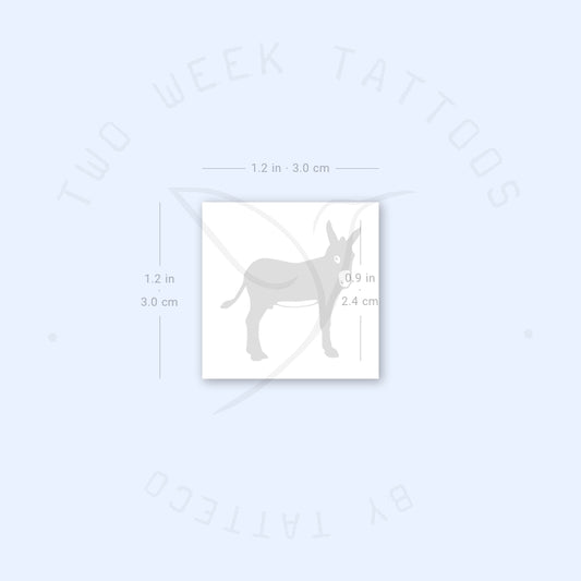 Tatuaje semipermanente de burro (juego de 2)