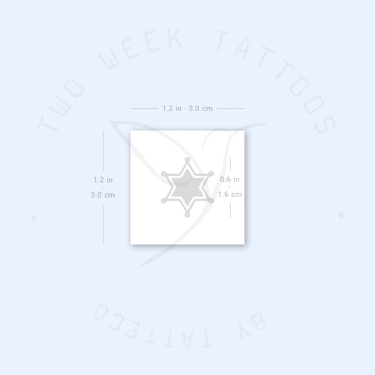 Tatuaje semipermanente de la estrella del sheriff (juego de 2)
