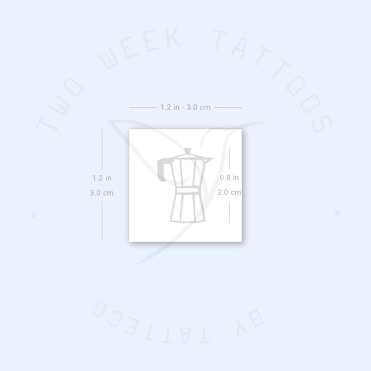 Tatuaje semipermanente para cafetera moka - Juego de 2