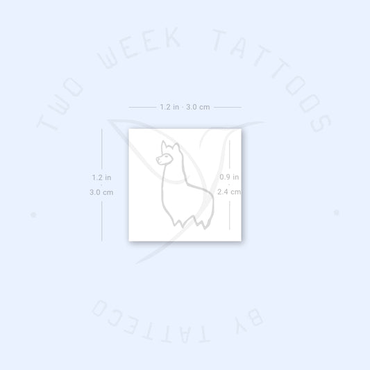 Llama Semi-Permanent Tattoo - Set of 2