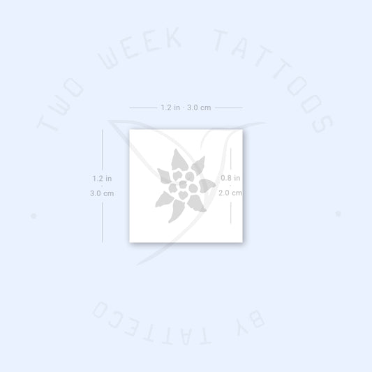 Tatuaje semipermanente de edelweiss - Juego de 2