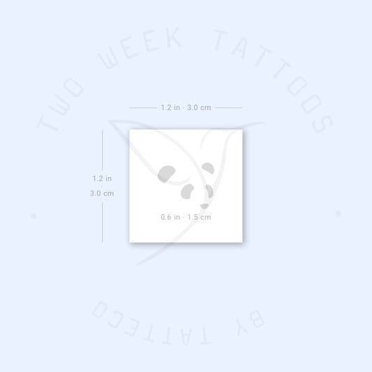 Tatuaje semipermanente de cara de oso panda (juego de 2)