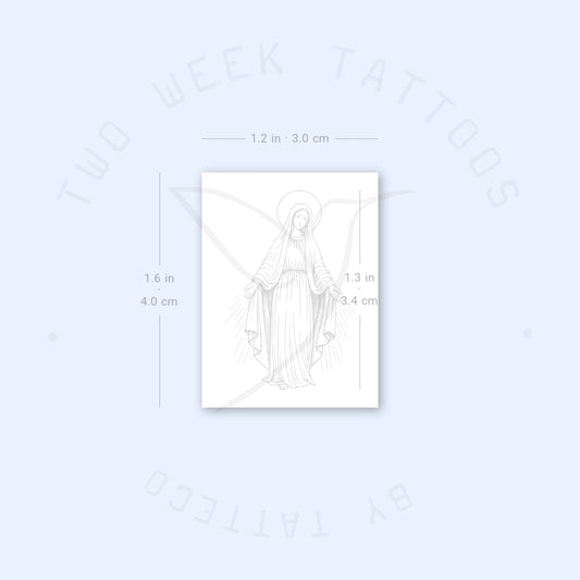 Virgin Mary Semi-Permanent Tattoo - Set of 2