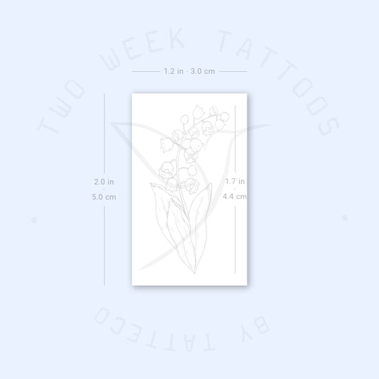 Lily-of-the-valley Semi-Permanent Tattoo - Set of 2