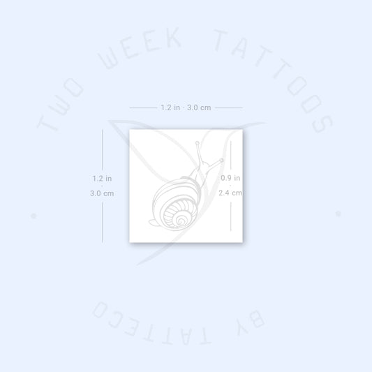 Tatuaje semipermanente de caracol - Juego de 2