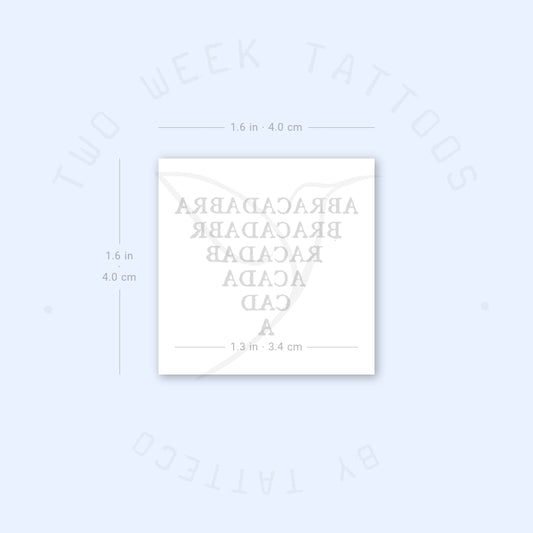 Small Abracadabra Semi-Permanent Tattoo - Set of 2