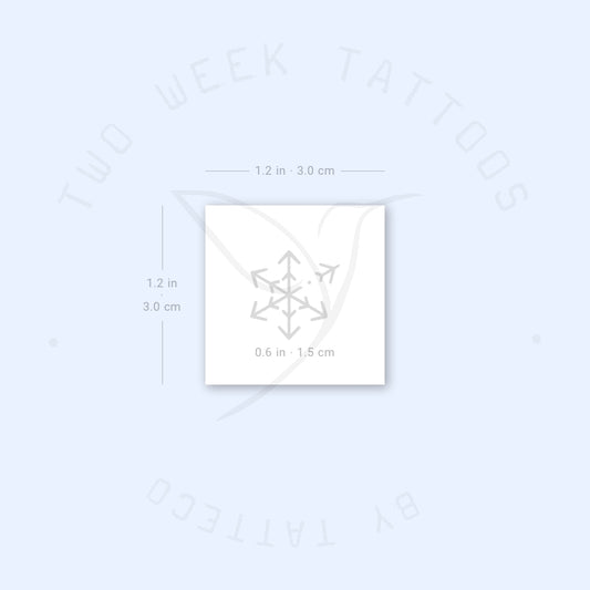 Flying Snowflake Semi-Permanent Tattoo - Set of 2