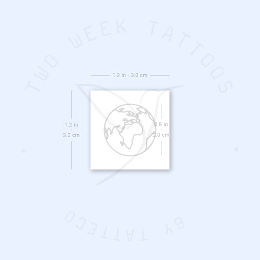 Tatuaje semipermanente de África y la Tierra (juego de 2)