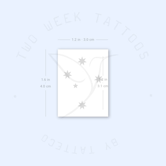 Tatuaje semipermanente de la constelación Crux - Juego de 2