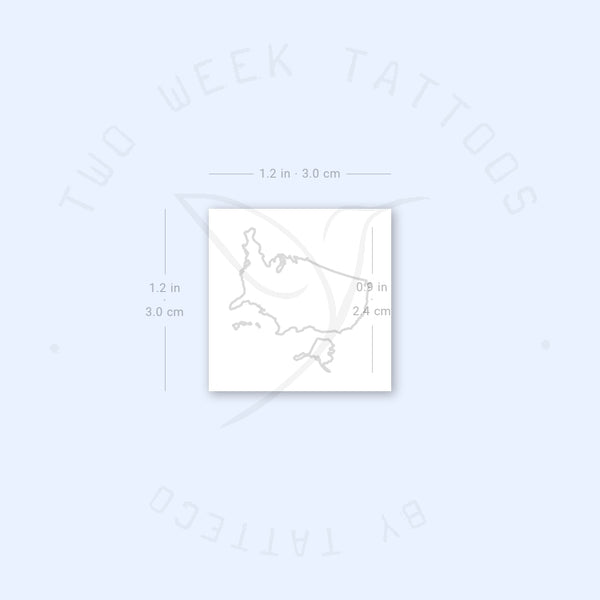 USA Map Semi-Permanent Tattoo - Set of 2