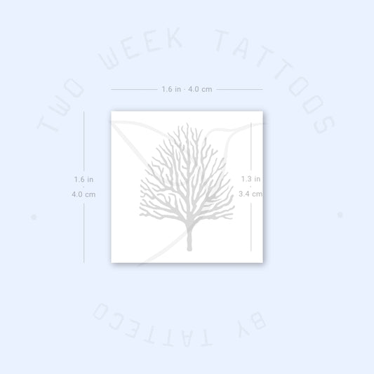 Tatuaje semipermanente de árbol sin hojas (juego de 2)
