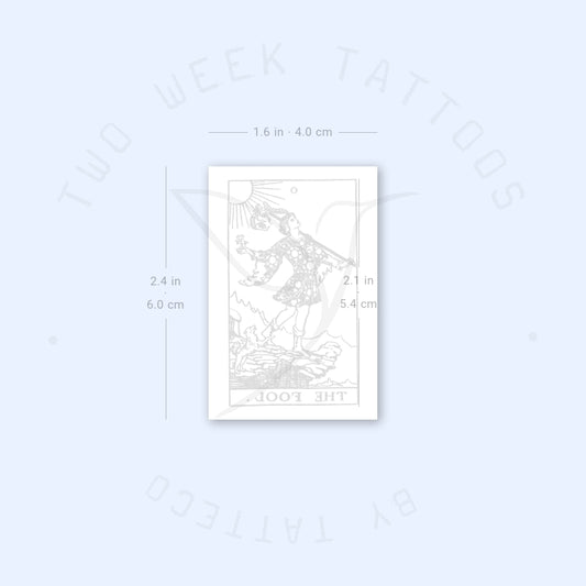 Tatuaje semipermanente de la carta del Tarot El Loco (juego de 2)