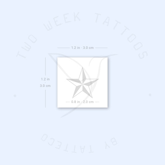 Tatuaje semipermanente de estrella náutica pequeña (juego de 2)