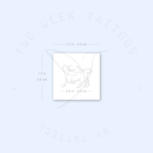 Tatuaje semipermanente de toro - Juego de 2